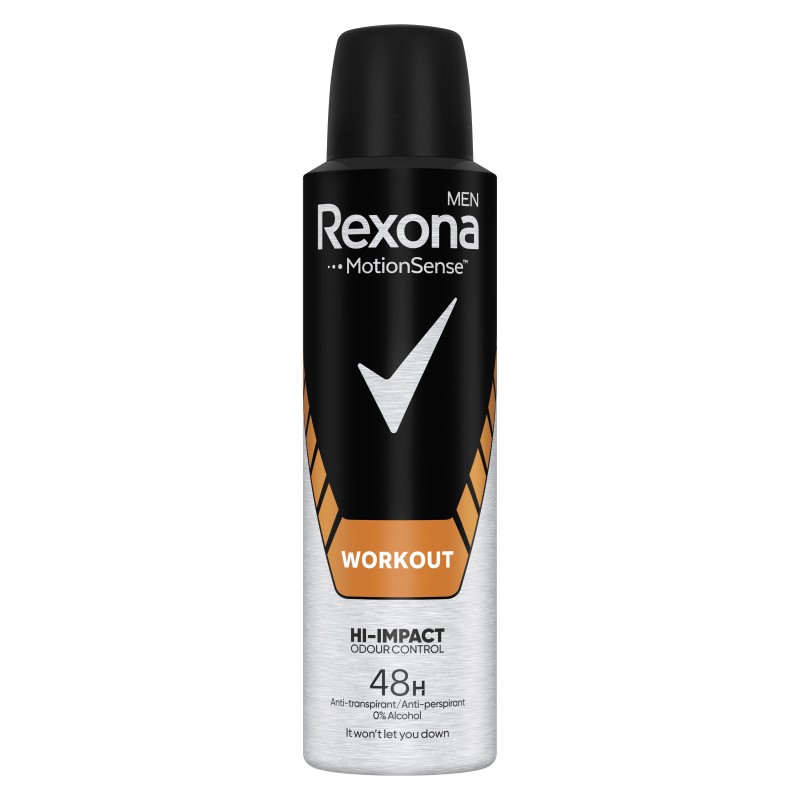 Antyperspirant w aerozolu dla mężczyzn Rexona Workout 150ml